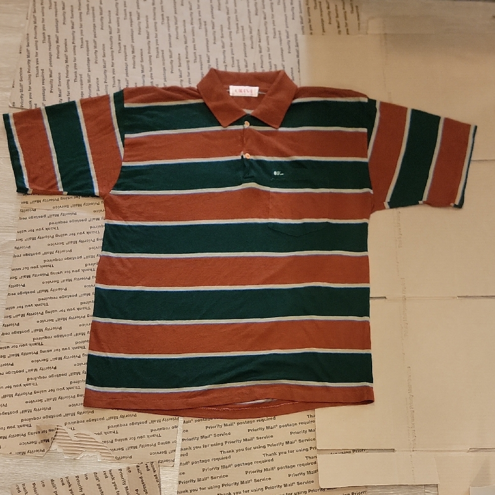 Striped Polo Shirt Osaka Japan Made
